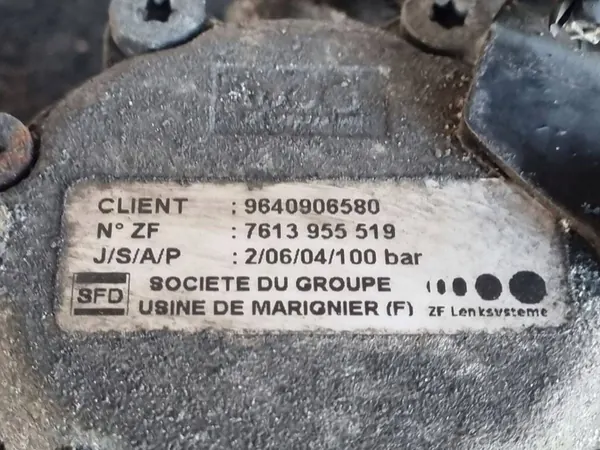 Servostyrningspump Citroen Jumpy U65 2004 9640906580 image 5