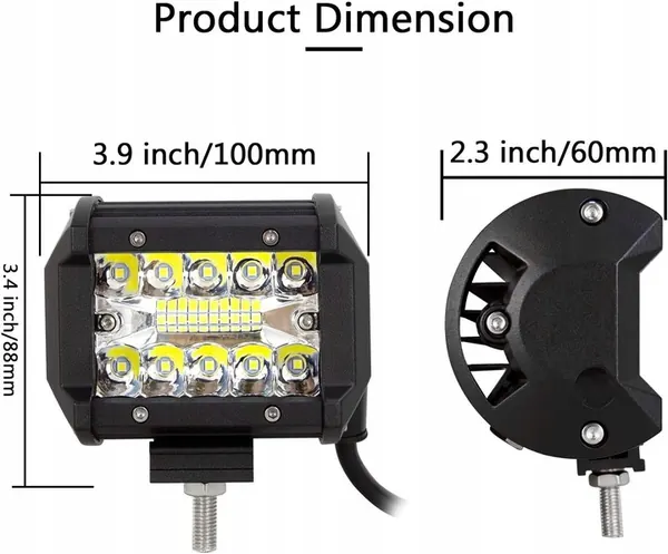 Barra de luz LED RIGIDON 8D, 51 cm, 420 W, OEM RD-02-8D-420-C+2x60C+LK003QB image 2