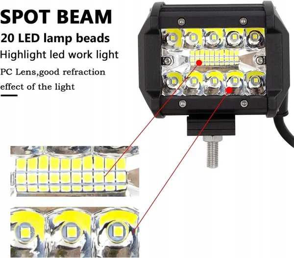Barra de luz LED RIGIDON 8D, 51 cm, 420 W, OEM RD-02-8D-420-C+2x60C+LK003QB image 4