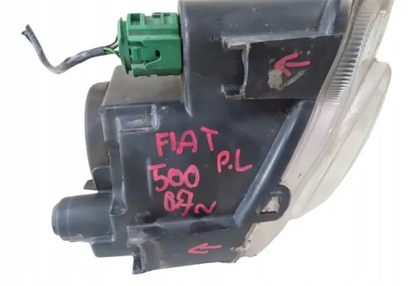 Fiat 500 2007-2014 Linker Scheinwerfer OEM LAMPA PRZEDNIA image 3