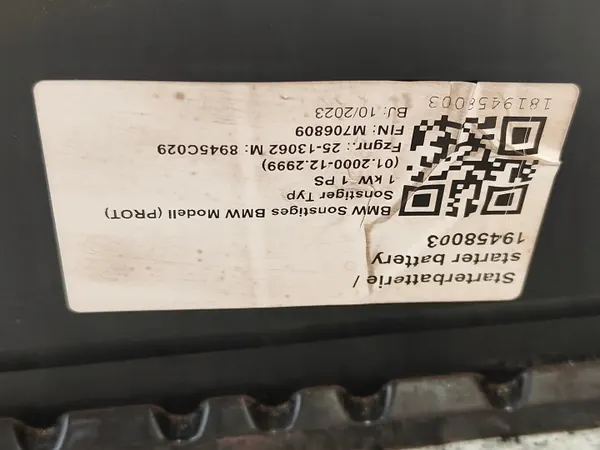 BMW OEM 9382269 AGM Akku 12V 70Ah 720A image 5