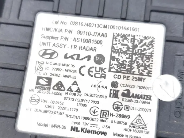 Sensor Radar Kia ProCeed OEM 99110-J7AA0 (2021-2024) image 8