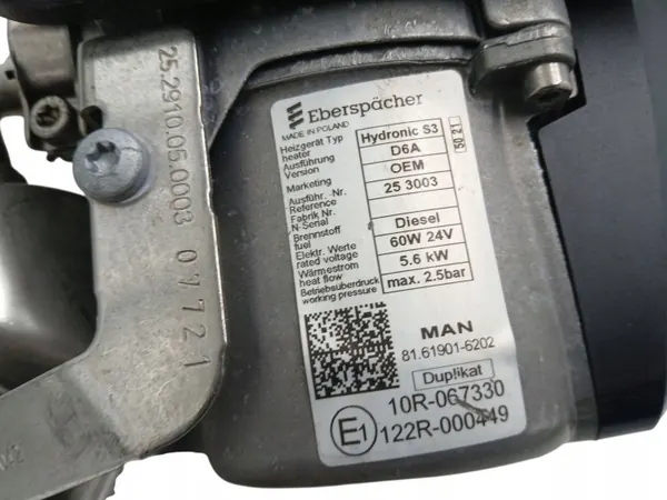 Webasto seisova lämmitys OEM 81.61901-6202 MAN TGX/TGS image 4