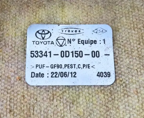 Isolation de capot Toyota OEM 53341-0D150-00 Occasion image 8