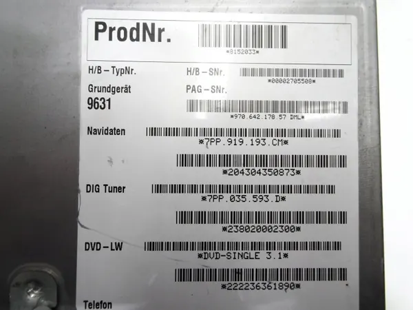 Porsche Cayenne 2014 Radiopanel OEM 7PP919193CM image 5