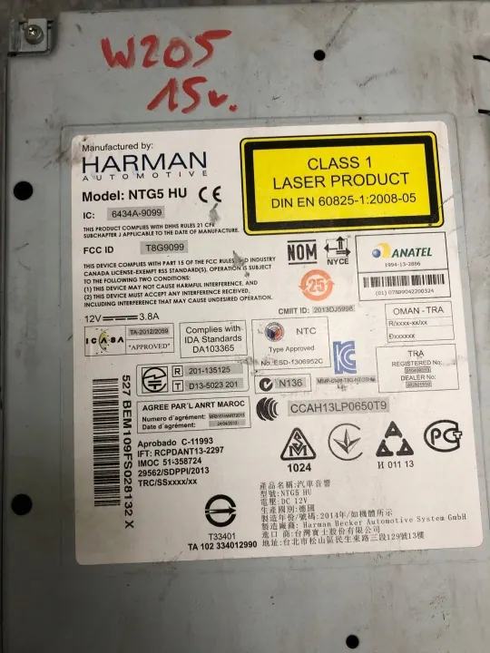 Radio Navigation Mercedes W205 OEM A2059007721 image 7