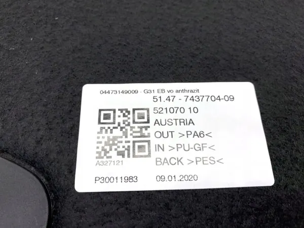 Alfombrilla de maletero BMW G31 OEM 7437704 para suelo image 3