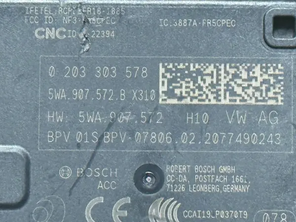 Sensor radar OEM 5WA907572B para VW Audi Skoda Seat image 3
