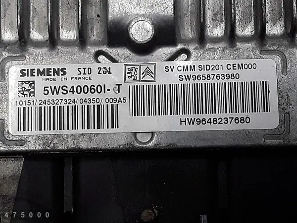 2005 Peugeot 607 ECU 2700HDI OEM 9658763980 image 3