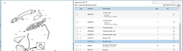 VOLVO XC90 I takakynnysmustan kahva OE image 6