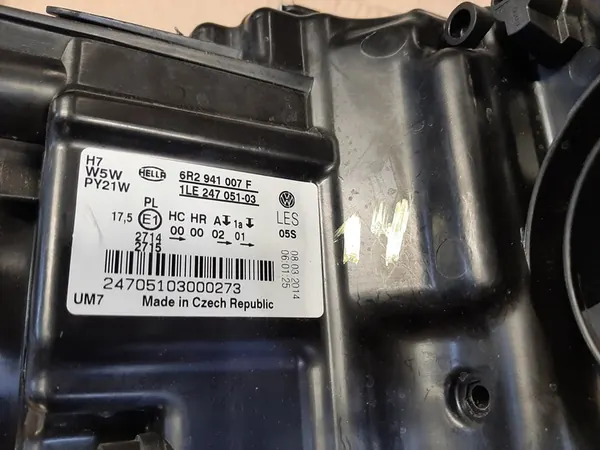 VW Polo 2008-2012 Farol Esquerdo OEM 6R2941007F image 6