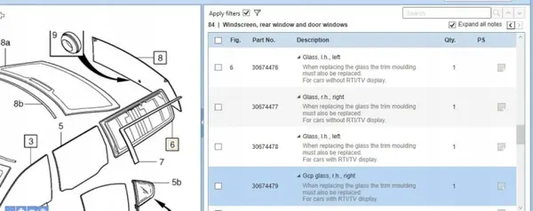OEM 30674479 Bak karossglas Volvo V70 II SW image 6
