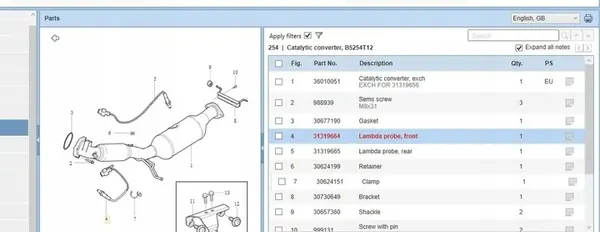 SENSOR LAMBDA VOLVO S60 V60 2.5T 31319664 image 5