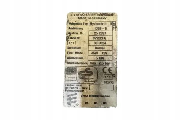 Webasto-lämmitin OEM 000024 SsangYong Rextoniin image 5