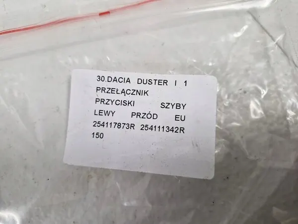 DACIA DUSTER I 1 Schalter Fensterpanel Links Vorne EU 254117873R image 9