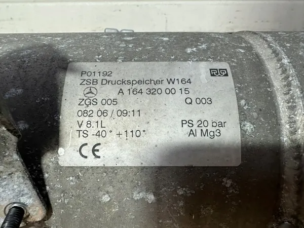 Depósito de aire OEM A1643200015 para Mercedes ML W164 6.3 AMG image 3
