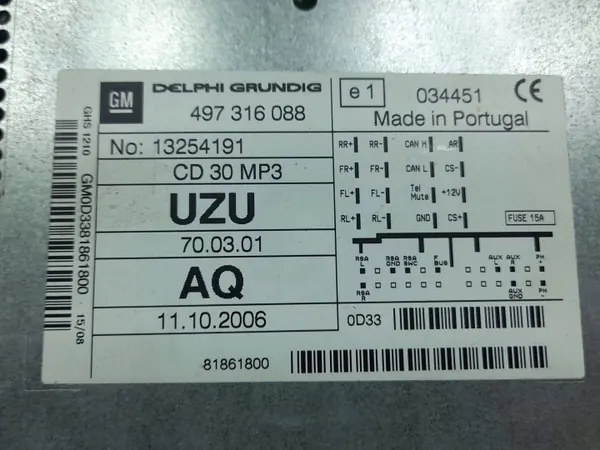 Opel CD-soitin OEM 497316088KASACJA Astra H:lle image 4