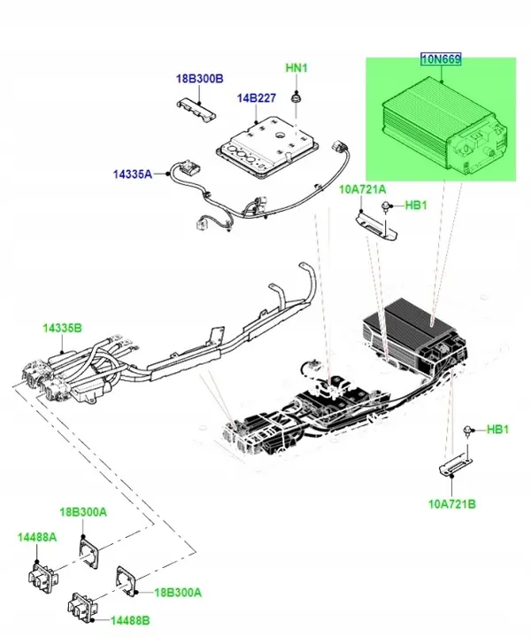Begagnat hybridbatteri OEM LR139593 för Range Rover Jaguar image 9