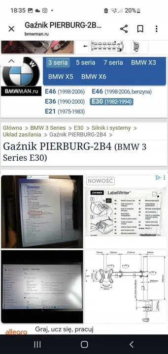 Carburateur PIERBURG 2B4 BMW 3 E30 image 4