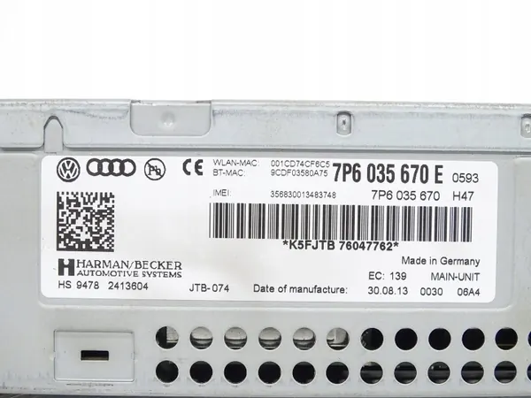 OEM 7P6035670E SD/SIM Navi-module voor VW Touareg II image 4