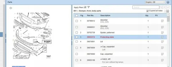 Copertura Inferiore Paraurti VOLVO S80 II 30655172 image 10