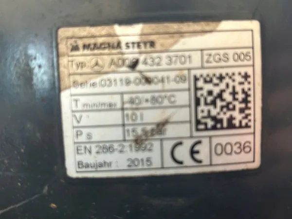 Ilmasäiliö OEM A0064323701 Mercedes Arocs MP4 10L image 4