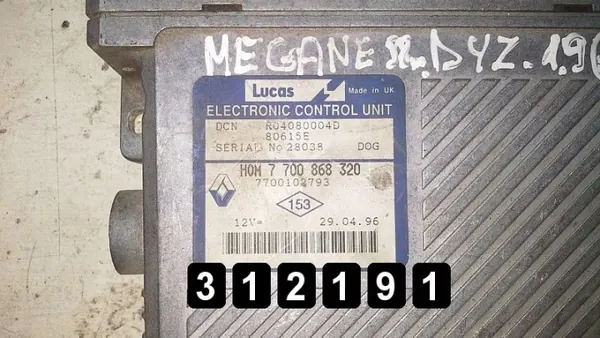 ECU Renault Megane OEM AM-312191 - Usado image 3