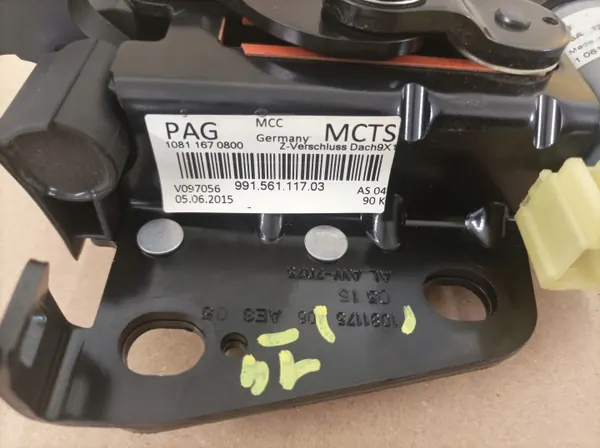 Moteur de verrou de toit Porsche 991/718 OEM 991561117 image 3