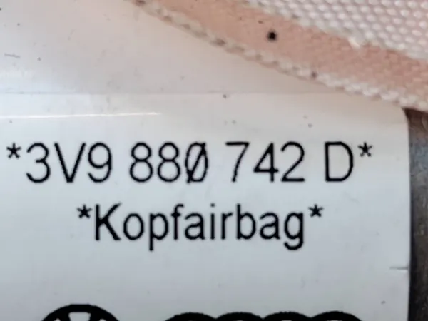 Rechter airbaggordijn OEM 3V9880742D voor Skoda Superb III image 3
