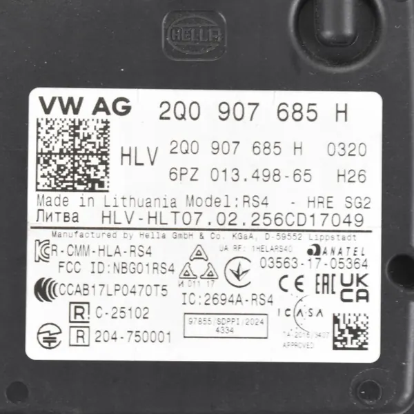 Assistente mudança faixa Volkswagen OE 2Q0907685B image 3