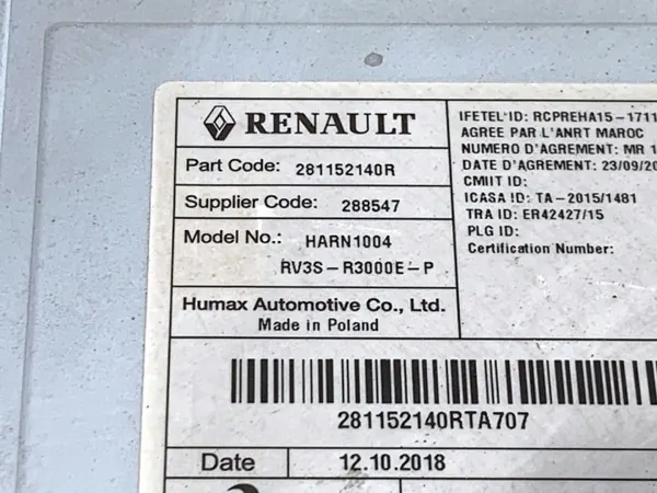 Radio OEM 281152140R pour Renault Master III - Multimédia image 5
