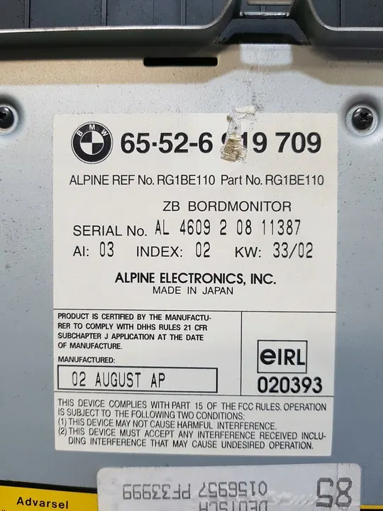 BMW E46 Werksradio 2003 OEM 65526919709 image 5