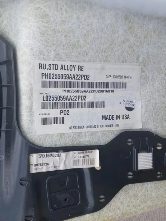 Teto Chrysler Pacifica 2018 OEM 5YX16PS2AJ image 3