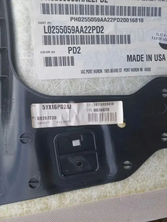 Teto Chrysler Pacifica 2018 OEM 5YX16PS2AJ image 6
