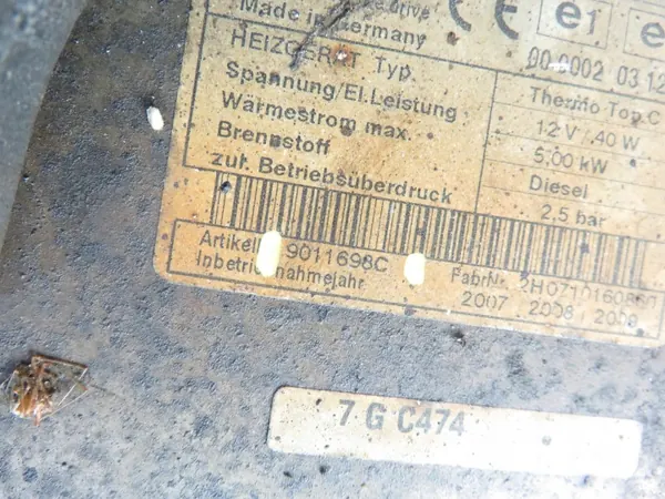 Webasto Lämmitys OEM 9011698C Fiat Ducato III:lle image 4