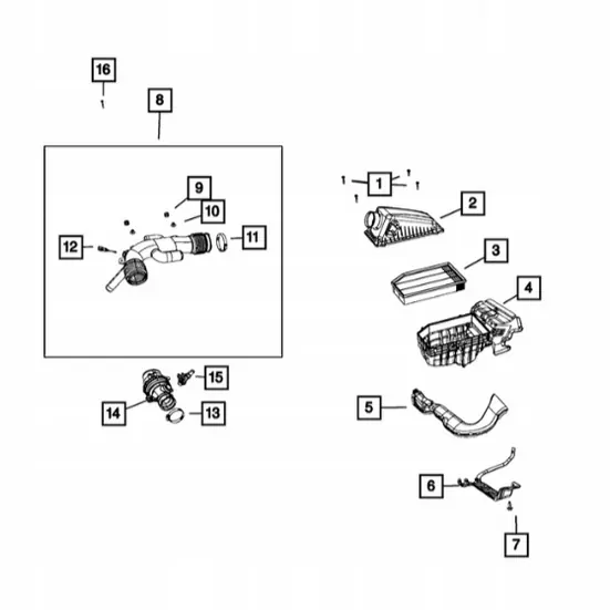 Käytetty ilmaputki OEM 68398601AA Jeep Wrangler JL:lle image 6