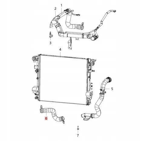 Mangueira saída radiador Jeep Wrangler JL 2.2 CRD OEM image 3