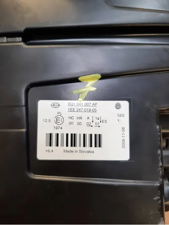 Farol esquerdo VW Polo 9n GTI Hella 6Q1941007AP image 6
