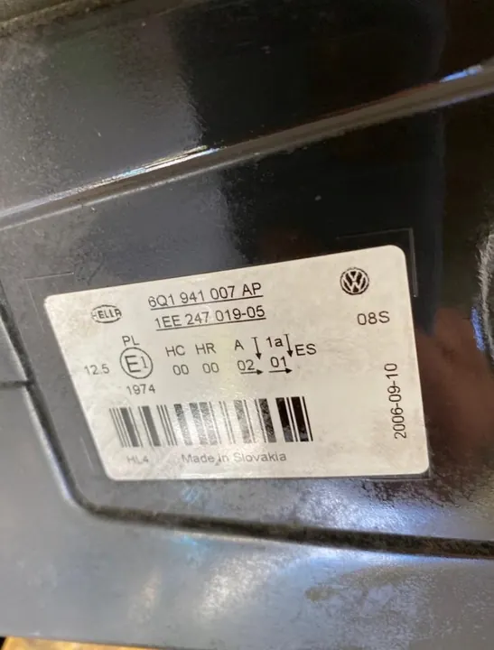 Farol esquerdo VW Polo 9n GTI Hella 6Q1941007AP image 7