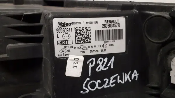 RENAULT MEGANE 4 IV Vasemman Ajovalon Linssi 260603157R + LED image 8