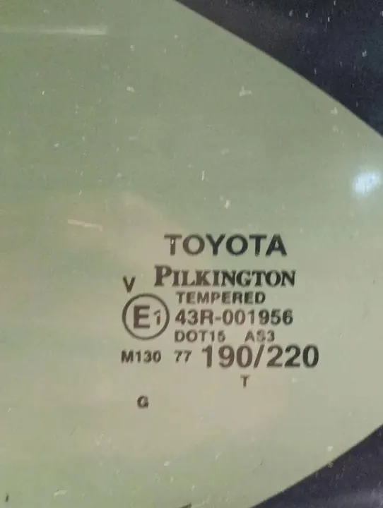 Vidro traseiro esquerdo Toyota 43R001956 - Usado image 5