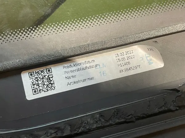 OEM 4K9845297E Vänster bakre karossglas för Audi A6 C8 image 5