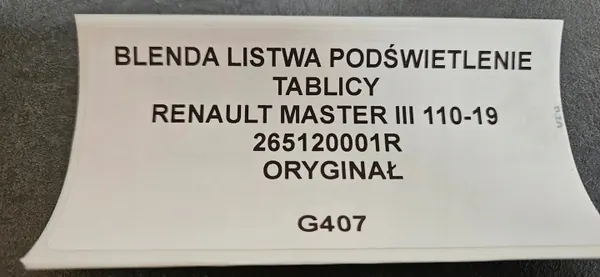 OEM 265120001R Baklucklist Renault Master III image 6