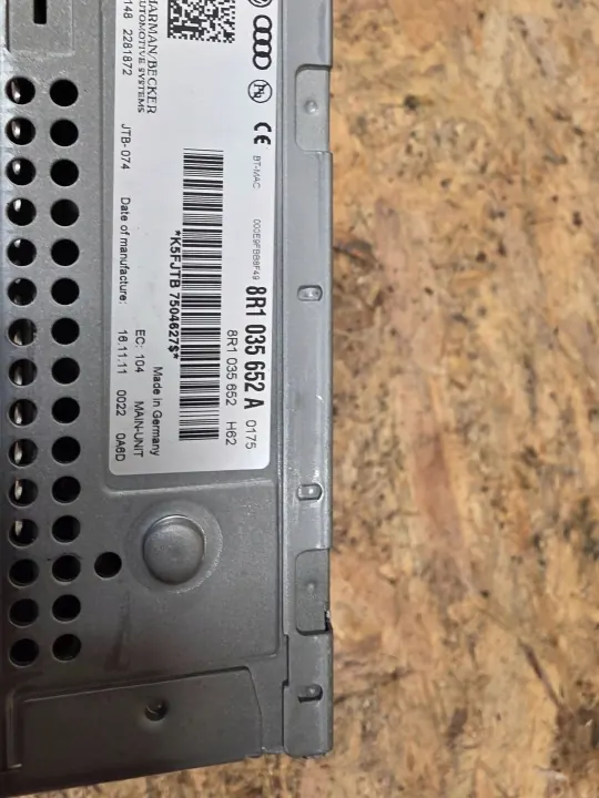 Leitor MMI Navegação Audi OEM 8r1035652a Usado image 7