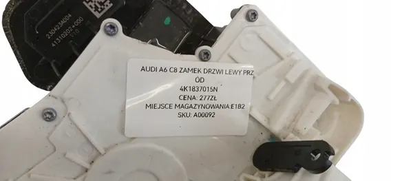Vordertürschloss Links Audi A6 S6 C8 2018- 4K1837015N image 2