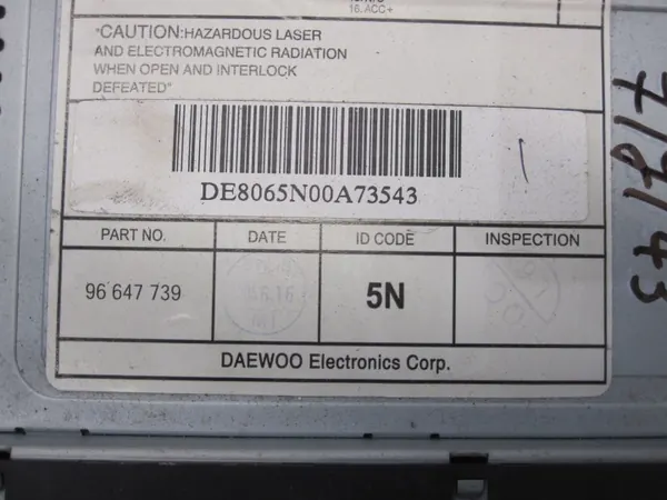 Radio CD OEM 96647739 pour Chevrolet Captiva I 09r image 7