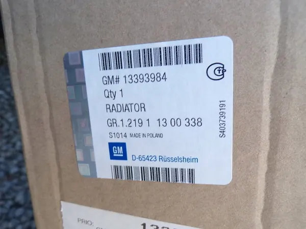 Kylare Opel Astra J Zafira C Insignia OEM 13393984 image 3