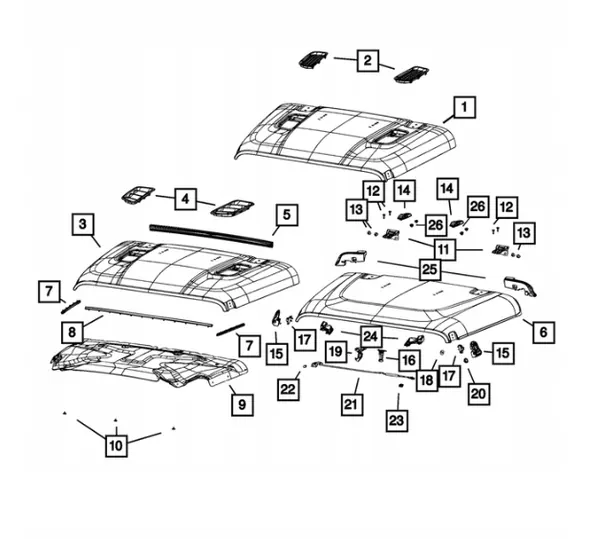 ZAWIASYEUJEEP Motorkapscharnieren voor Jeep Wrangler JL/JT image 3