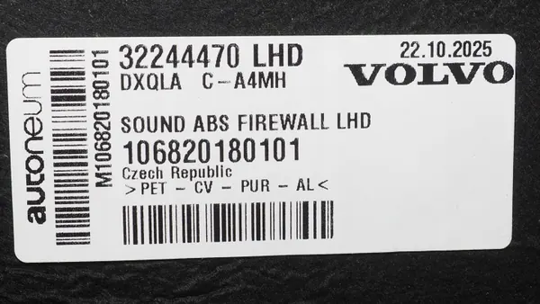 Isolamento anteparo esquerdo Volvo XC60 II OEM 32244470 image 4