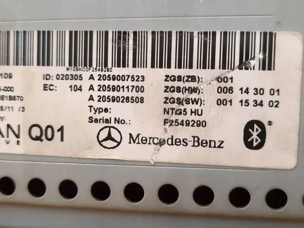 Radio Navigation Mercedes-Benz C W205 OEM A2059007523 image 5
